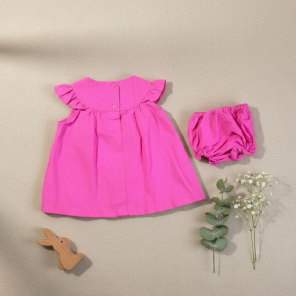 New Baby Girl Dress Set with matching headband underwear size 0 to 3 months - Picture 3 of 3